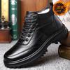Fleece Warm Snow Boots New Winter Leather High-top Non-slip Waterproof Cotton Shoes Thickened Leather Boots