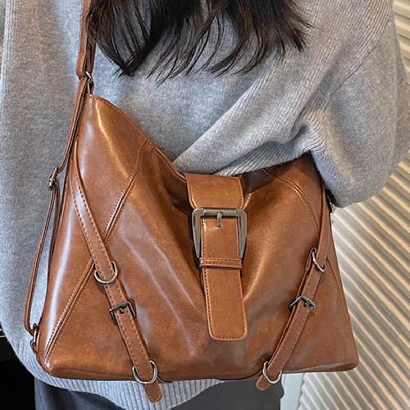 Simple and Large-capacity Lazy Wind Commuter Tote Bag Women's Autumn New Trend Shoulder Bag Backpack
