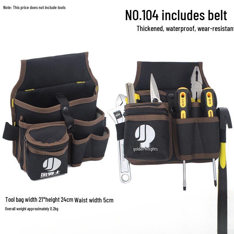 Golden Knight Electrician & Plumber Roll-Up Tool Bag - Multipurpose Canvas Storage with Insert Pockets