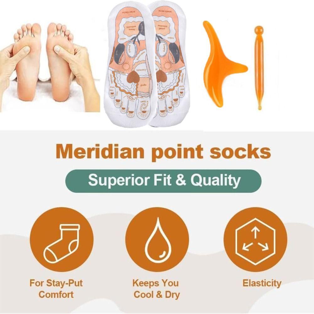 With Trigger Point Massage Tool Massage Socks Acupuncture Reflexology Socks