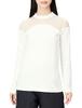 Double Standard Clothing Essential High Gauge Inlay Size 38 Top, 2508-110-223, Women's, Off-White,