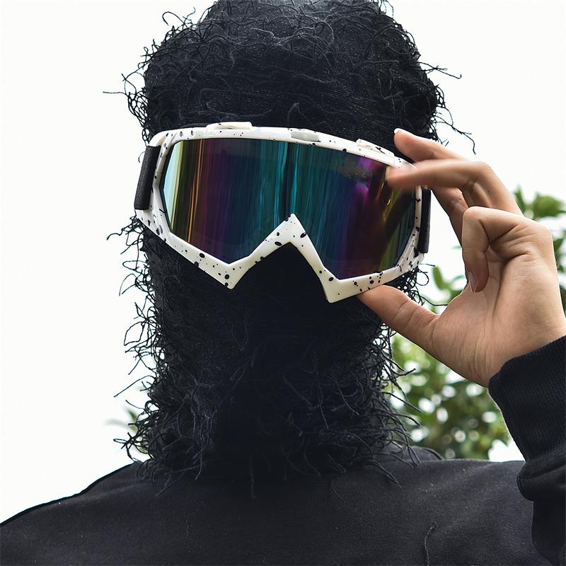 CHCYCLE Distressed Balaclava Ski Mask Knitted Balaclava Face Mask for Men Women Skiing, Snowboarding, Cycling Hiking