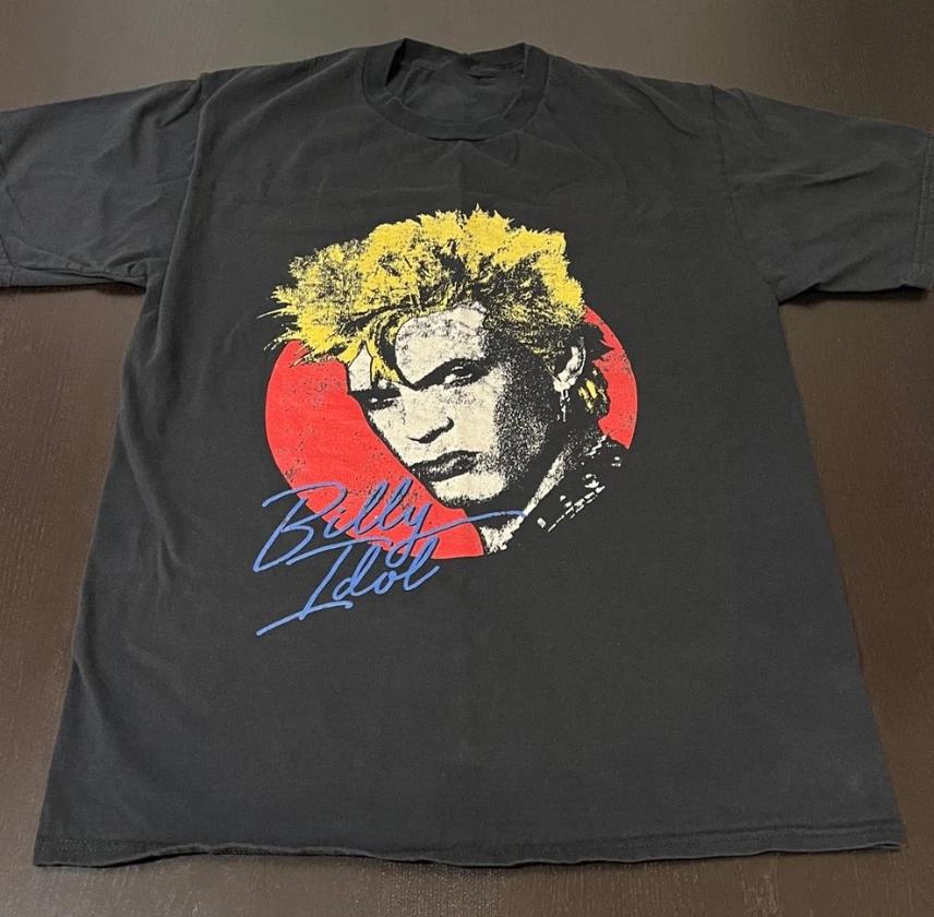 Графическая футболка Billy Idol Классический рок-группа Музыка Мерч Концертная футболка L