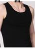 Men's Seamless Cotton Vest - Breathable, Elastic, Ribbed, Round Neck, Comfortable Base Layer
