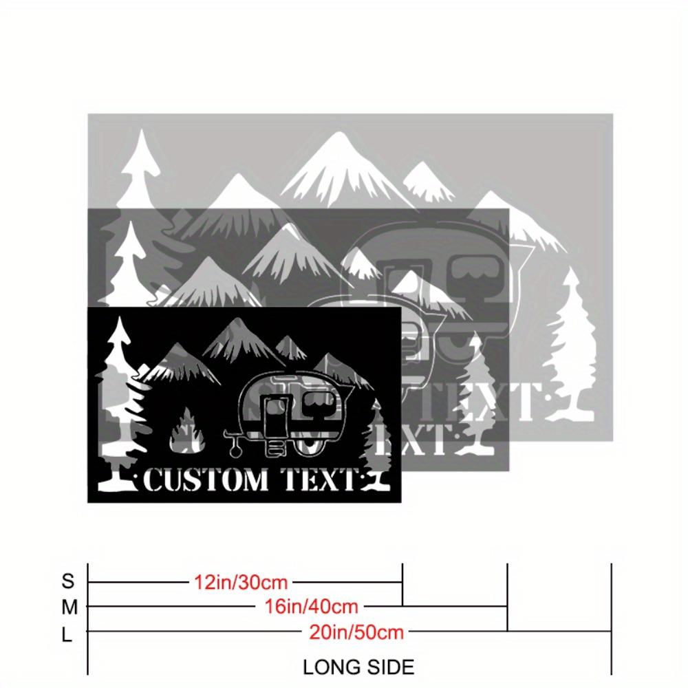 

Personalized RV Metal Sign, Camper Van Wall Art, Custom Campsite Nameplate, Travel Trailer Decor TYDZ002776-30cm