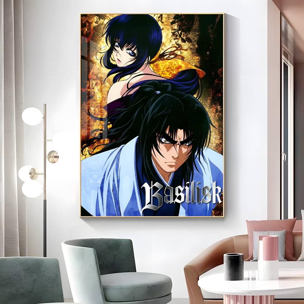 1pc Popular Anime Basilisk Poster Sticker Print Waterproof Wall Art For Living Room Bedroom Home Decor