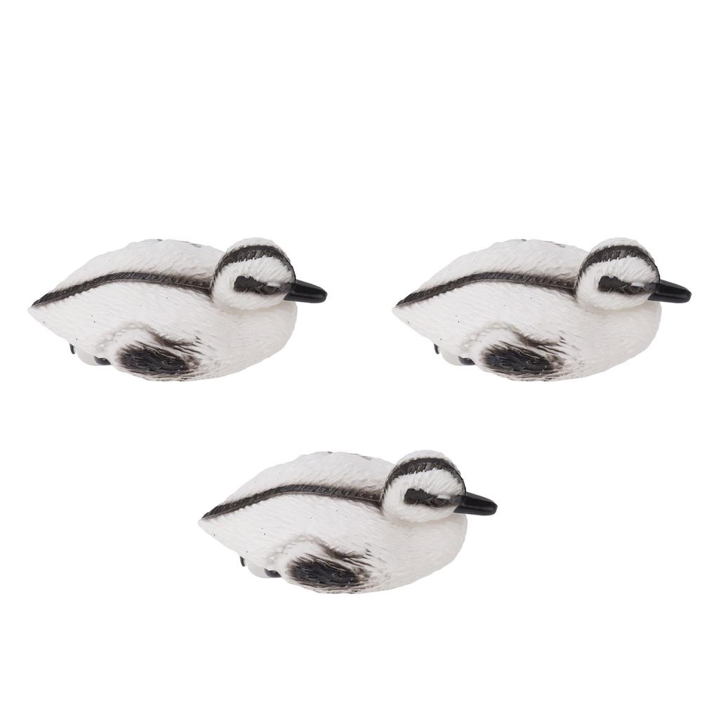 3Pcs Floating Yellow Duckling Realistic Plastic Duck Fish Pond Ornament for Garden Swimming Pool