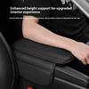 Leather Car Armrest Box Pad Memory Foam Center Console Arm Rest Protector Cover with Storage Pocket Elbow Rest Cushion
