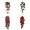 Luxurious 90cm Fake Silk Rose Vine Featuring Realistic Leaves Perfect For Festive Decor