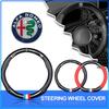 Car Steering Wheel Cover Breathable Anti Slip PU Leather Steering Cover For 147 159 Giulietta Giulia Mito Spider Alpha Nheadrest