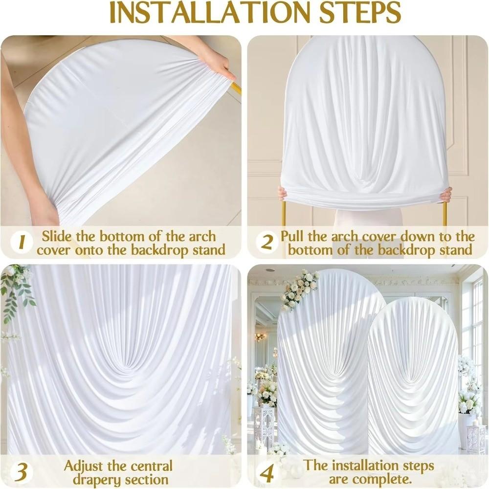 Fabric Arch Backdrop Cover Wrinkle Resistant Party Background Decoration  Baby Shower