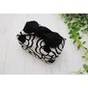 Insulated Lunch Bag, No Drawstring, Tie-On Type, Azuma Bag, Ribbon, Camellia Design (Off-White)