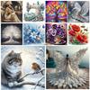 Full DIY 5D Round Drill Gem Art Diamond Painting Kits with Frame 25x25cm for Adults/Beginners Gift Idea Home Wall Decor