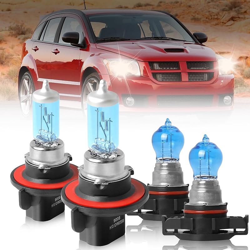 Fit For Ford Escape 2008 2009 2010 2011 2012 High Performance Halogen Headlight Bulbs 9008/H13 High/Low Beam + 5202 Fog Light Car Replacement Bulb