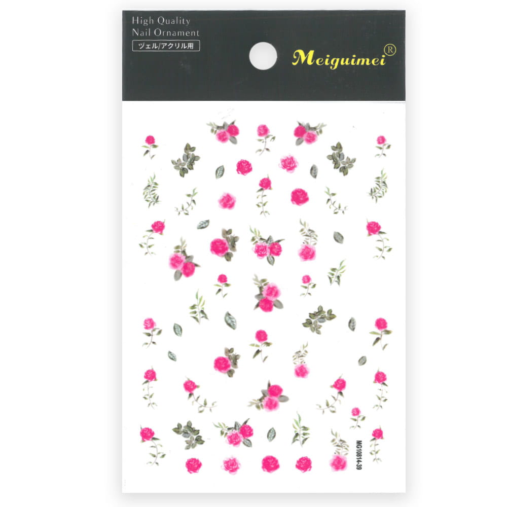 Naklejki Do Paznokci Cienkie Samoprzylepne Kwiaty Mg10814-39
