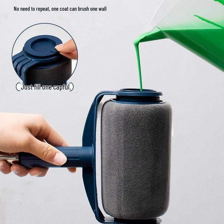 Telescopic Fine Bristle Roller Brush for Wall Painting - No Dead Angles, Ideal for Household Coating