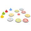 Jeu de Curling de table avec palets en Bois - 606055 - 8 pierres en bois colorées - Pour enfants à partir de 6 ans - Intérieur