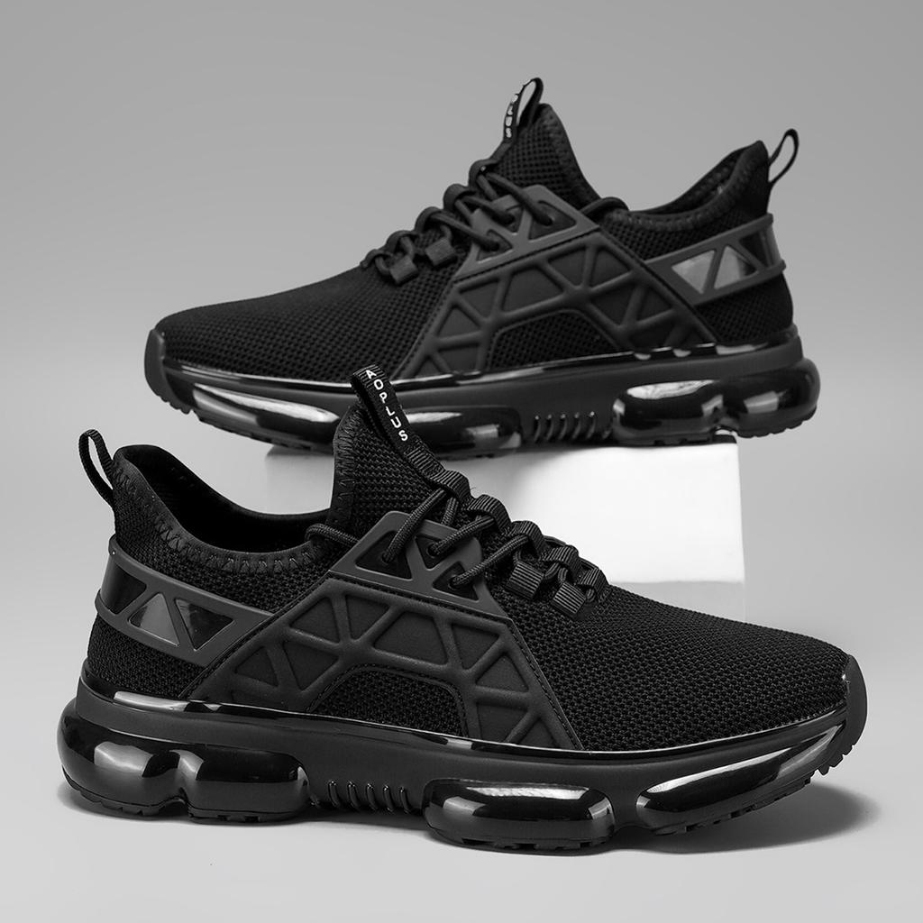 Men's Sports Running Jogging Shoes Casual Sneakers Outdoor Breathable Mesh Shoes For Men Light Shock-absorption Plus Size Tennis