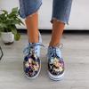Vulkanisierte Schuhe, Sneakers, Damenschuhe, Blumendruck, Schnürschuhe, modische Plattform, Freizeitschuhe für Frauen, Zapatillas Mujer