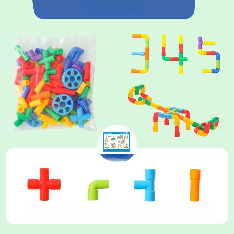 

Сборные игрушки Развивающие многофункциональные вставные игрушки для детского сада Мальчики и девочки Детские игрушки Детские трубчатые строительные блоки