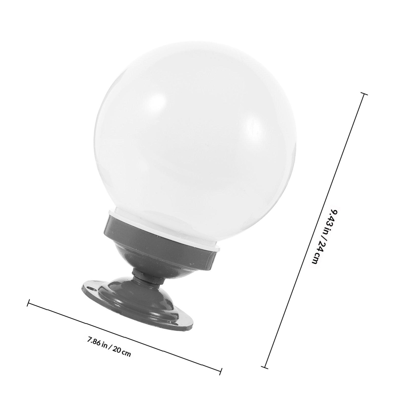 

Premium Acrylic Globe Lamp Shade Replacement for Post Wall Street Patio Outdoor Lamps Easy Install Dust Protection Light Cover білий