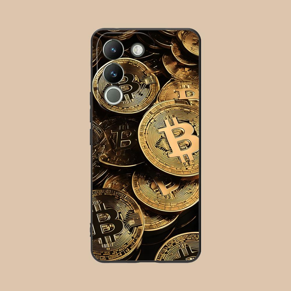 

Чехол для телефона с узором Биткоин для VIVO Y77 76 75 74 73 72 58 56 55 51 50 38 36 Y19 Y18 Y03 Y01 5G Мягкий ТПУ ударопрочный чехол vivo Y01