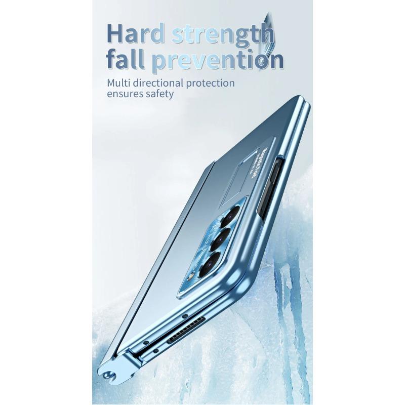 With Touch Pen Case Hinge Magnetic Armor Plating Kickstand 360 Full Protector Folding Cover For Samsung Galaxy Z Fold 6 5 4 3