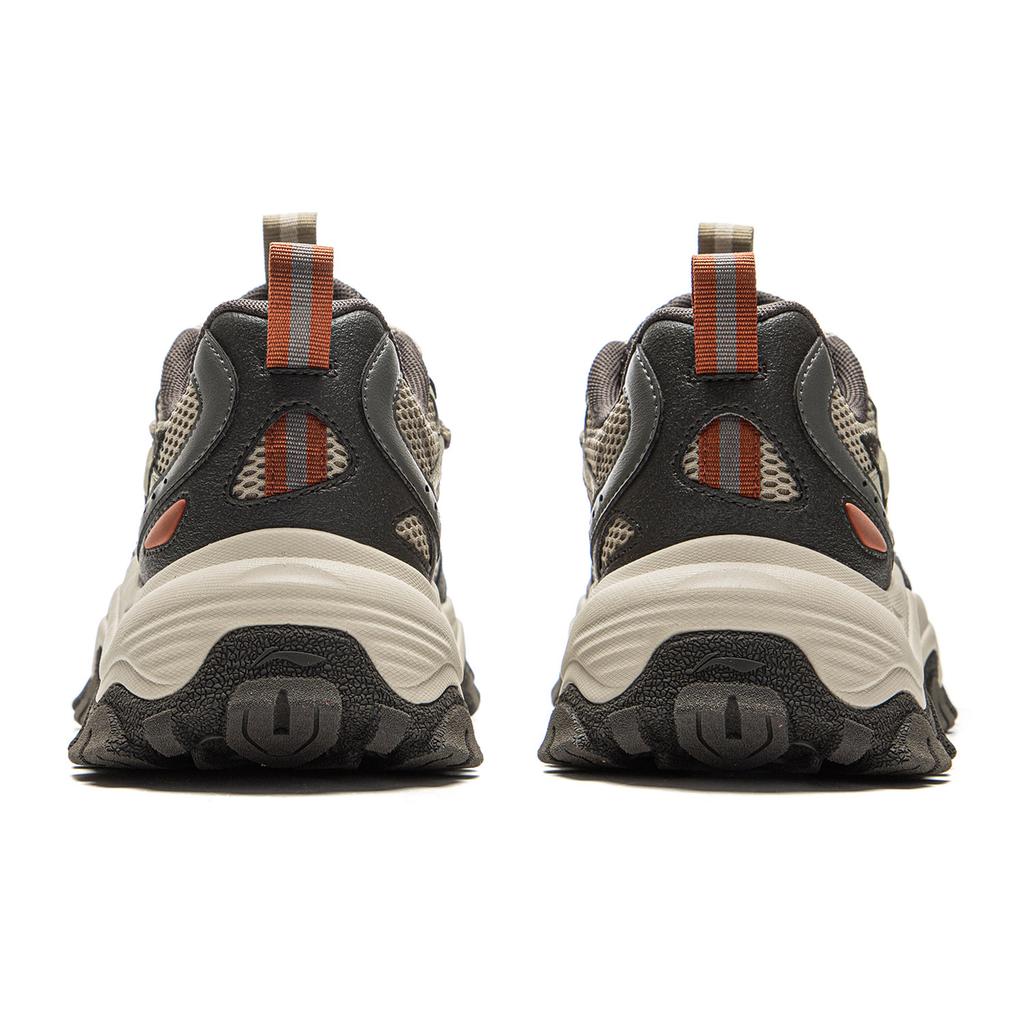 New LiNing Cushioning, Slip Resistant, Abrasion Resistant Support Low Top Chunky Sneakers Men's Gray Black AGCV375-3