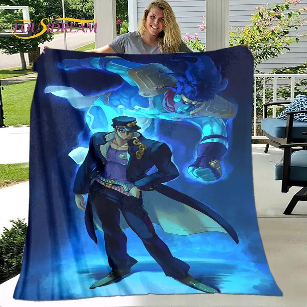 Jojo's Bizarre Adventure Anime Soft Plush Blanket,Flannel Blanket Throw Blanket for Living Room Bedroom Bed Sofa Picnic Cover