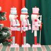 Collectible Wood Nutcrackers Puppet Decoration Desktop Shelf Ornaments 38cm Handmade Festive Nutcrackers Puppets