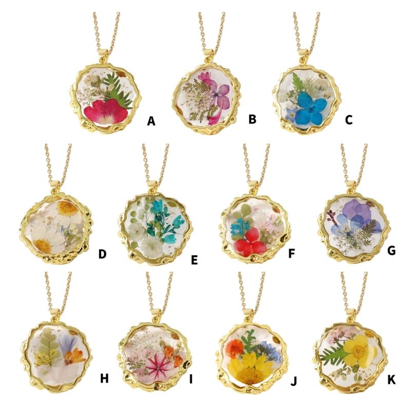 Collana Floreale in Resina Leggera Catena Regolabile per la Clavicola per Pelli Sensibili Accessorio Gioiello da Indossare Ogni Giorno