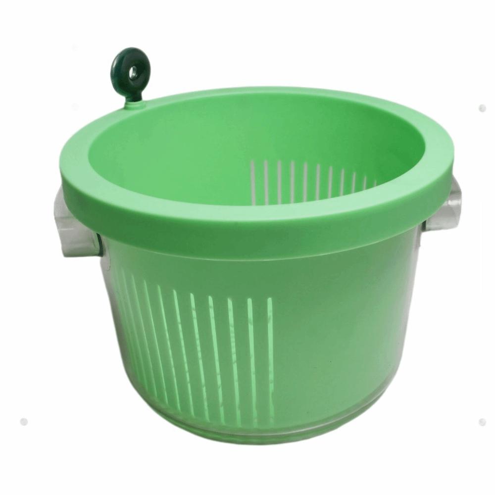

360°Rotatable Vegetable Drain Basket Manual Vegetable Dehydration Basket Prep Meal зелений