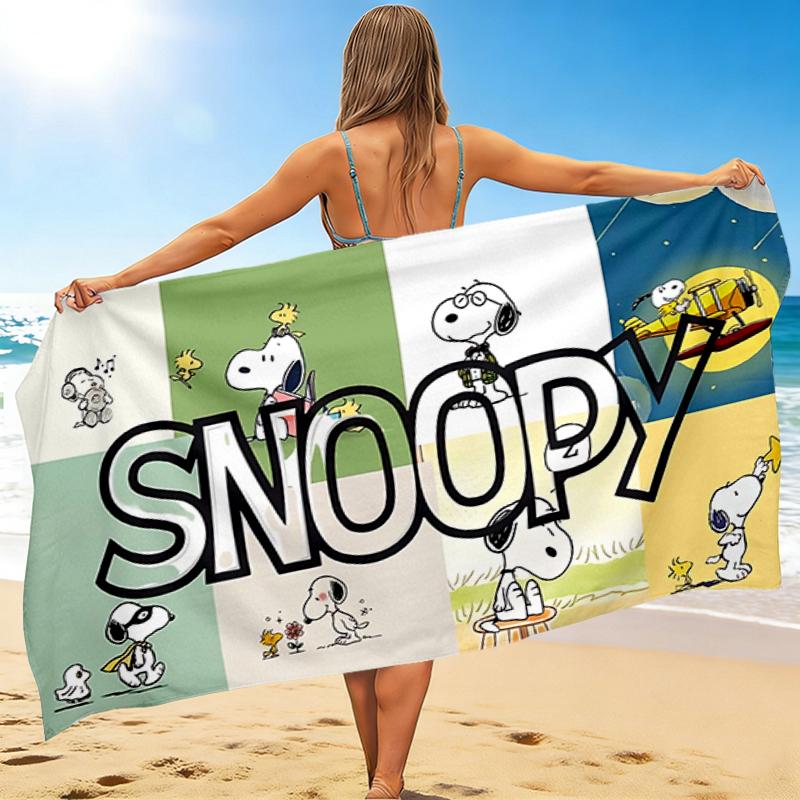 1Pc Snoopy'S Adventures Woodstock Beach Towel Quick Dry Multiuse For Beach Pool Gym Yoga Home Travel Christmas Halloween Xmas Gift S1274