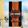 Tapis de plage Harley-Davidson Motos Nom Personnalisé Doux Durable Séchage Rapide