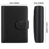 Black - Men's Large Leather Trifold Wallet With 19 Credit Card Slots, 3 Note Compartments, 1 Coin Pocket (1 Piece)-Yvan