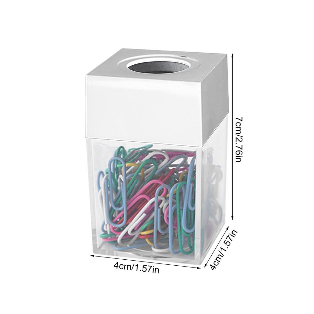 NEW Paper Clip Holder Clips Dispenser Desk Magnetic Absorption Box Paperclip Holder Stationery Porta Clips Dispensador