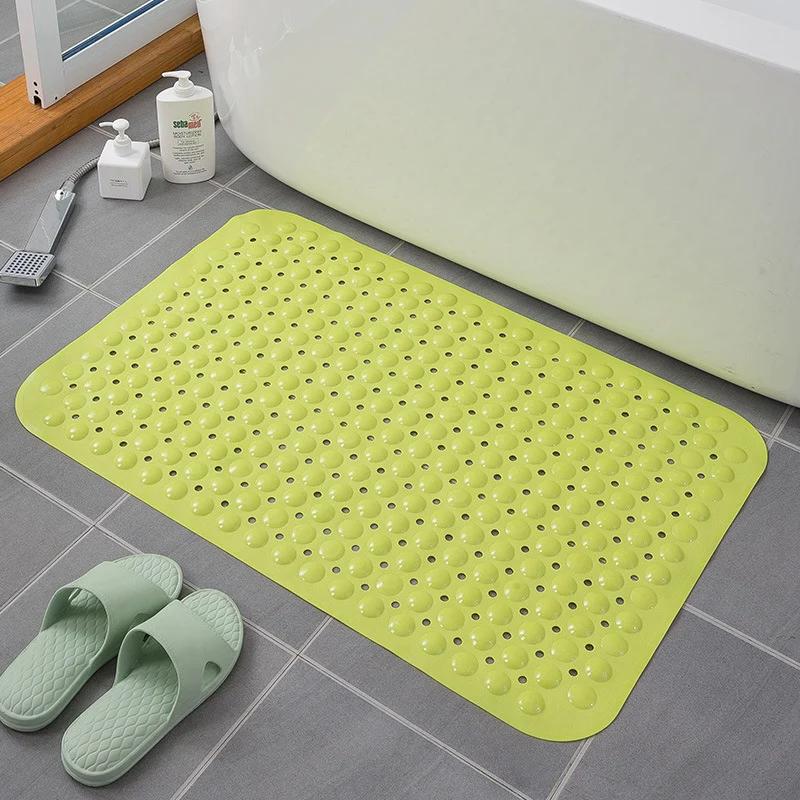 Extra Long Anti Slip Bath Tub Mat Bathroom Shower Mat Transparent Antibacterial Machine Washable for Bathroom Kid Toddler Senior