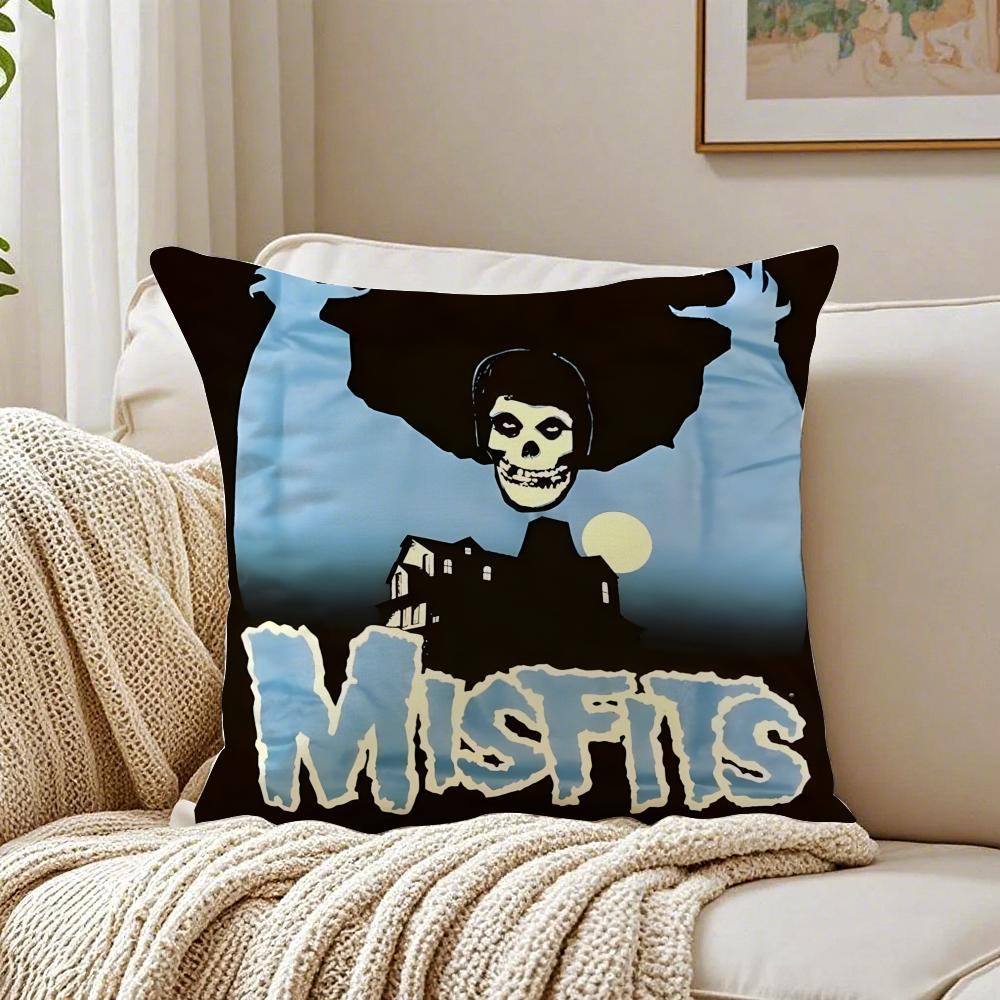 Band Punk T-The M-Misfits Cushion Cover Pillowcase Anti-Dustmite Living Room Sofa Decor Cushion Room