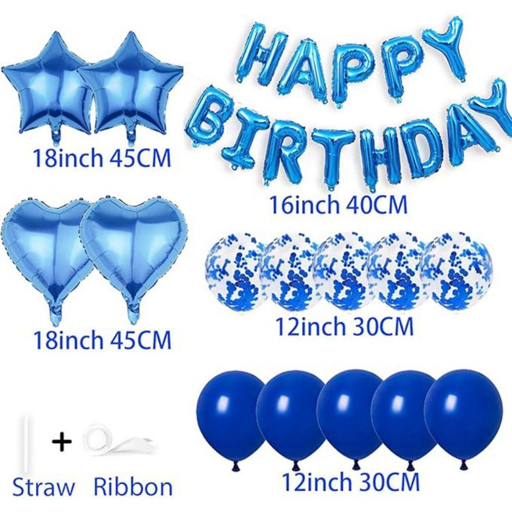 Heart Star Happy Birthday Balloon Garland Kit Multicolor DIY Accessories Balloons Background Wall Latex/Aluminum Film
