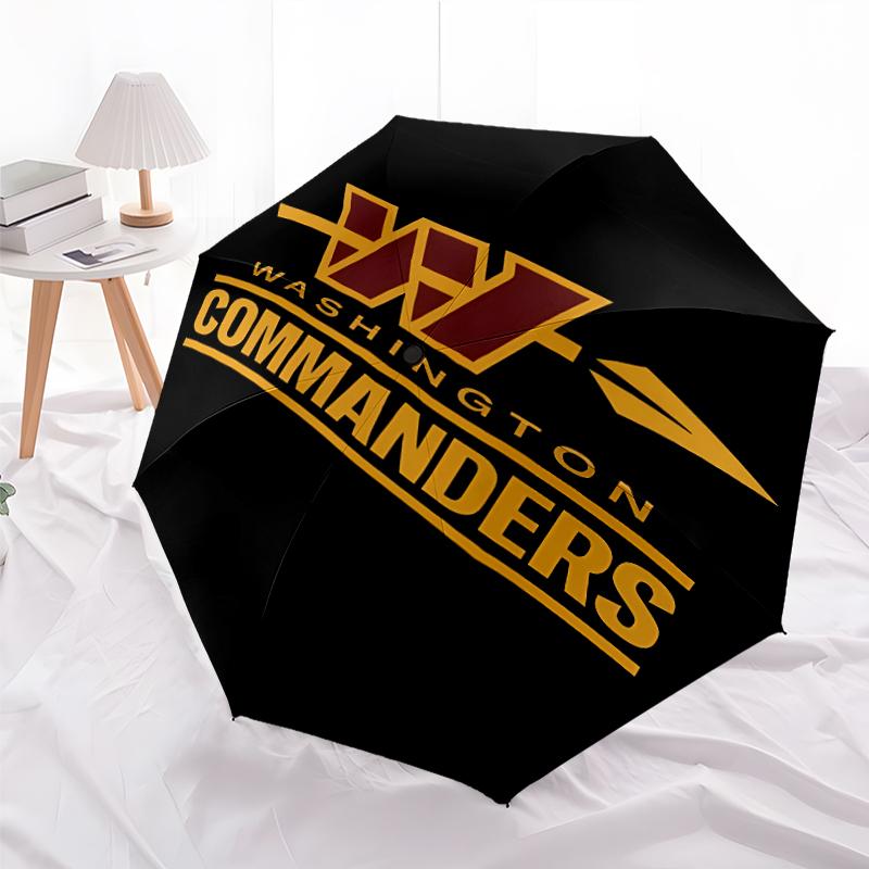 Printed Washington Commanders Folding Umbrella,Outdoor,Leisure,And Travel Umbrella,Durable Umbrella Fabric,Birthday And Holiday Gift