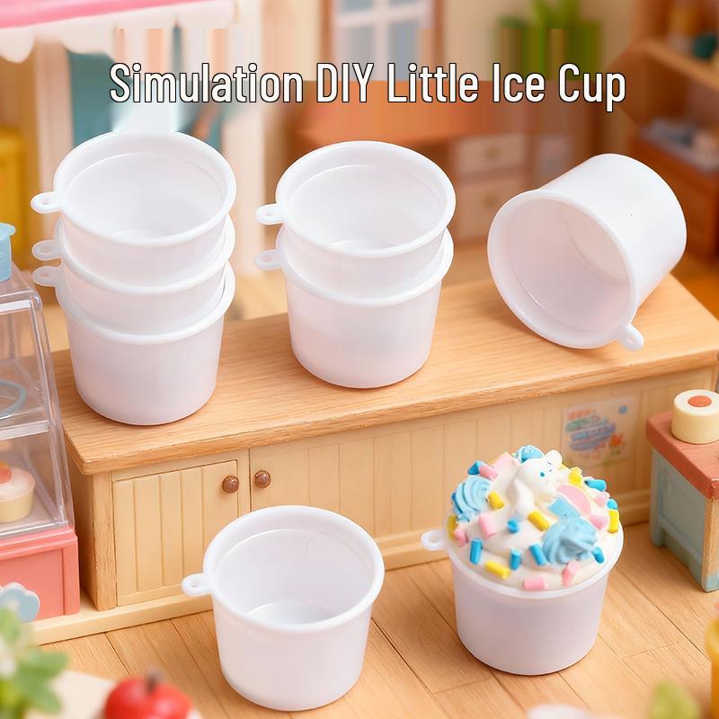 

Mini DIY Cream Glue Toy: Milk Tea & Ice Cream Cup Dessert Simulation