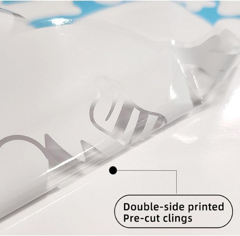 Self Adhesive PVC Christmas Window Sticker White Snowflake Holiday Decor for Home Office Shop Festive Seasonal Window Decoration