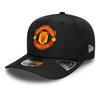 Cap - NEW ERA - 9SEVENTY - Manchester United FC Logo - Adjustable Snapback Stretch - Black, Curved Visor