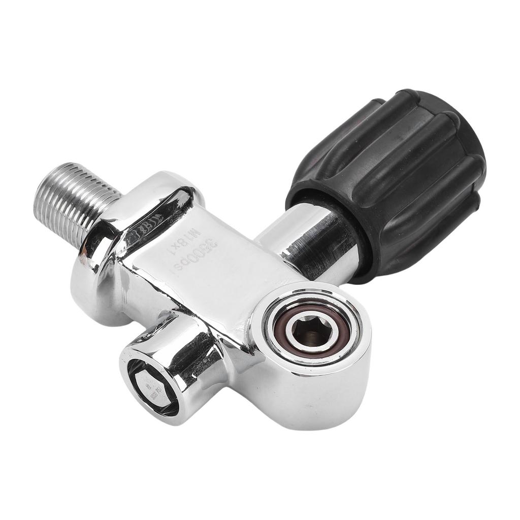 Diving Valve Stainless Steel M18x1.5 Thread DIN YOKE Valve for Snorkel Diving Equipment