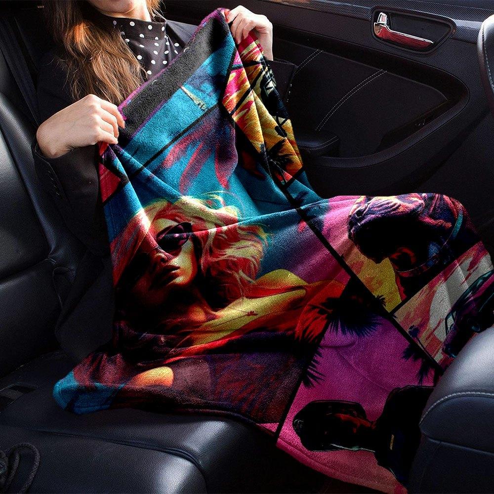 1pc Grand Theft Auto Soft Flannel Blanket with Designer Print A Cozy Blanket for All Seasons, Perfect for the Couch, Bed, Office