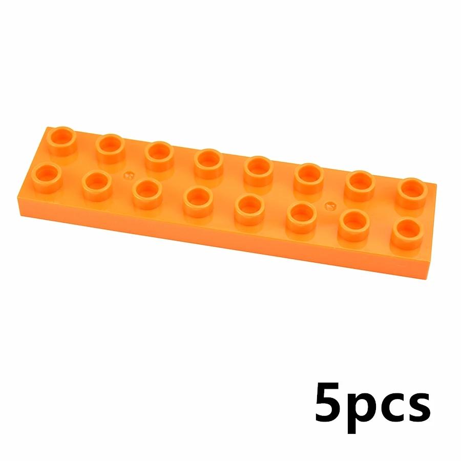 Big Size Duploes Building Blocks City Colorful Bulk Large Particle 2x2 2x4 Parts Assembled Thin Bricks Compatible Large Toy Gift