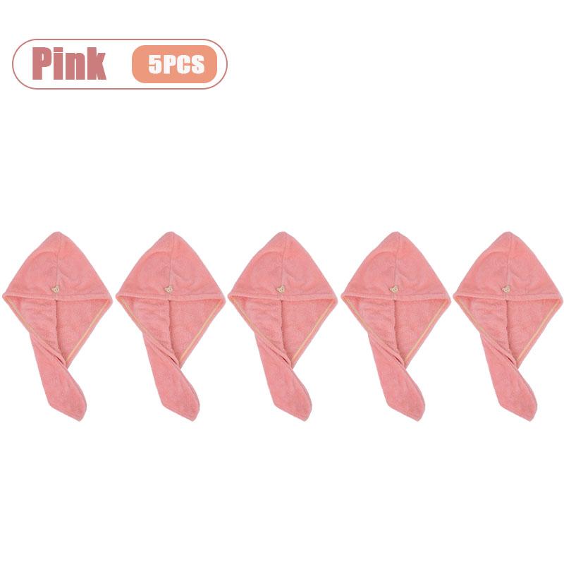 1-10PCS Womens Hair Drying Turban Coral Velvet Quick Dry Towel Cap Long Hair Shampoo Bathroom Toiletries Wraps Accessories