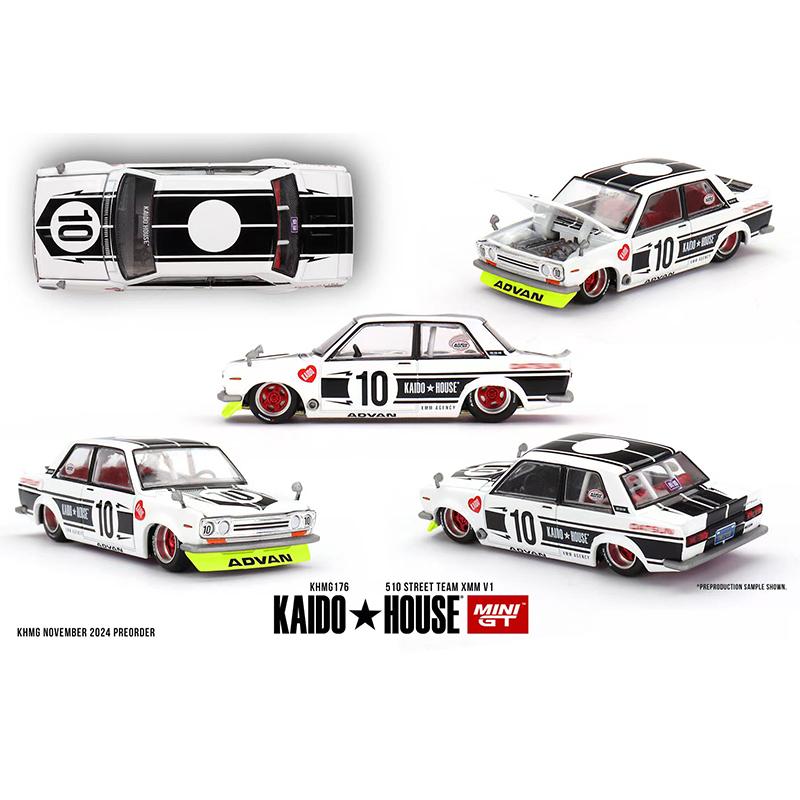 AAALX1 MINIGT KHMG 173 In Stock 1:64 Honda NSX Racing V2 Openable Engine Diecast Car Model Kaido House