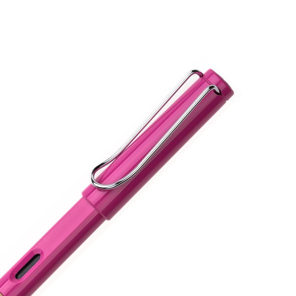 Stylo plume Lamy Safari avec clip métallique et plume EF Rose 13P-EF,