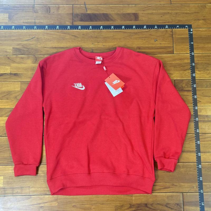 Neuer Herbst Winter Plus Samt Rundhals Hoodie - Einfarbige mit gesticktem Haken Logo